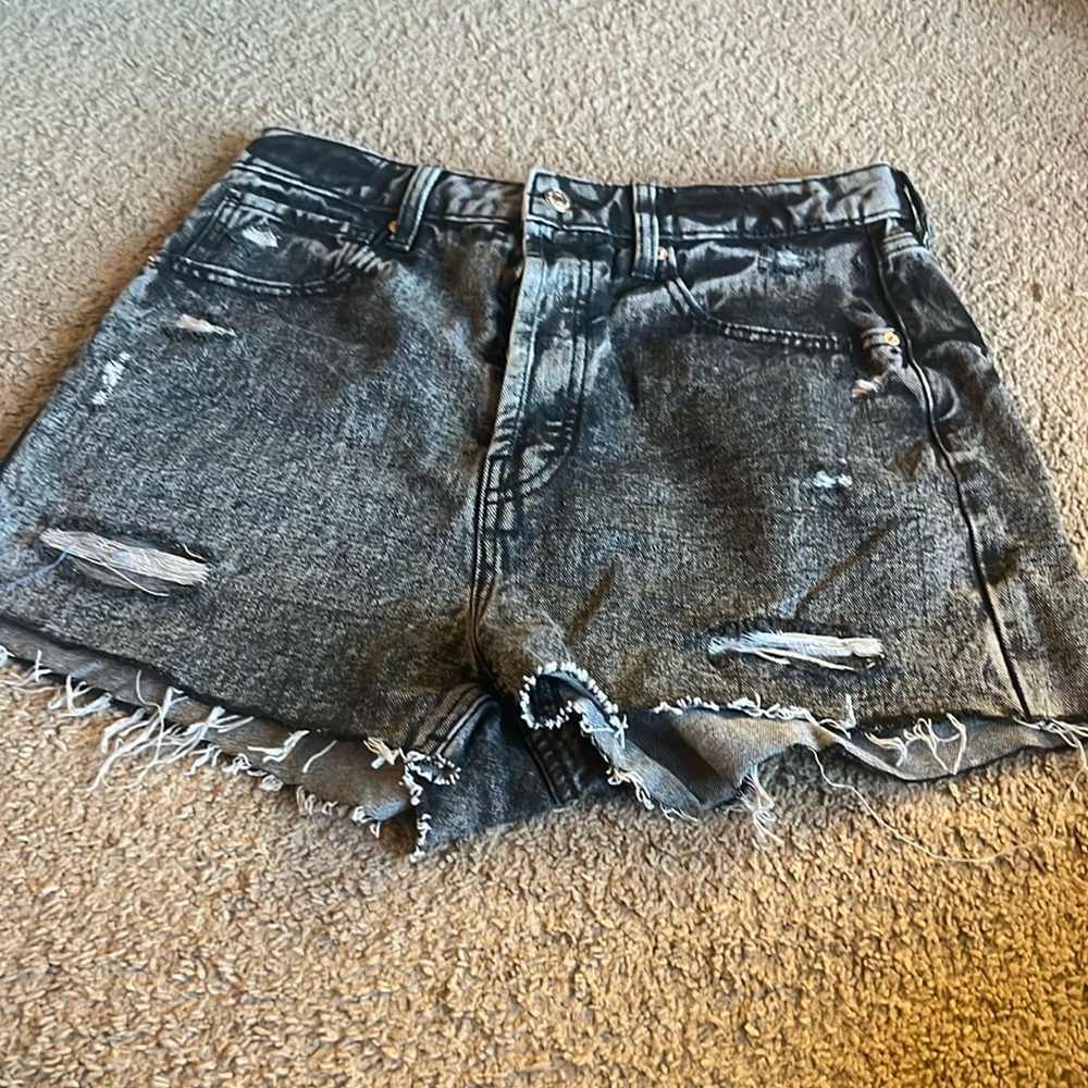 Black Jean shorts